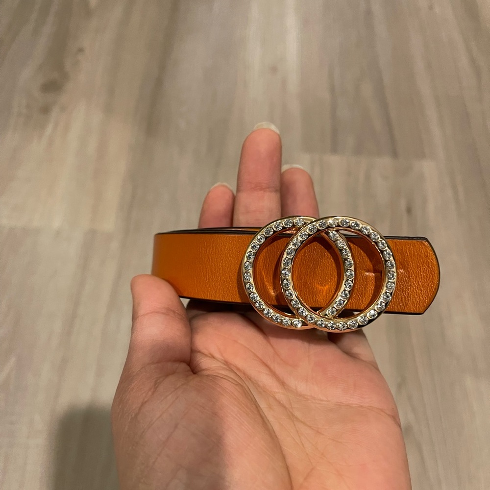 Genuine leather belt Gucci style